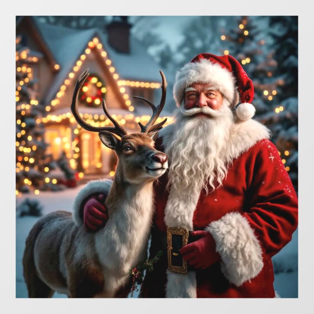 Vinilos Para Cristales Cling de la ventana de Santa Claus (Hoja)