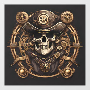 Vinilos Para Cristales Cling de la ventana del cráneo del pirata de Steam