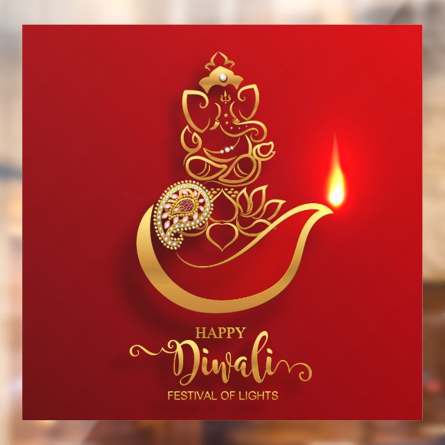 Vinilos Para Cristales Cling de ventana de Diwali (Hoja 2)