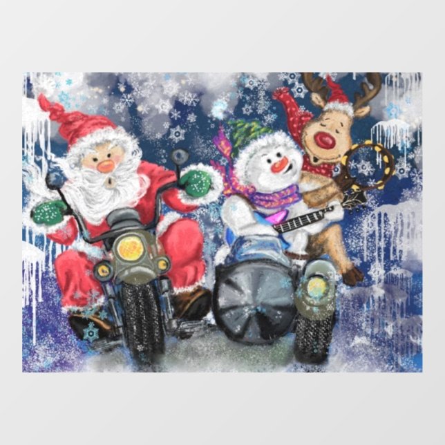 Vinilos Para Cristales Cling de ventana de Navidades divertidos de amigos (Hoja)