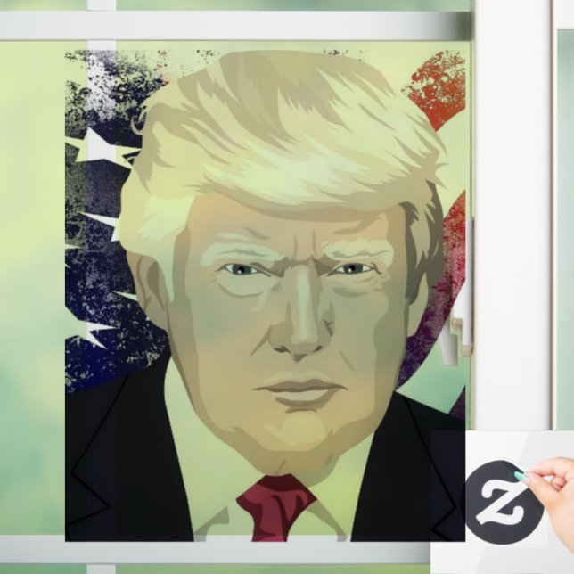 VINILOS PARA CRISTALES CLING DE VENTANA DONALD TRUMP (Hogar)