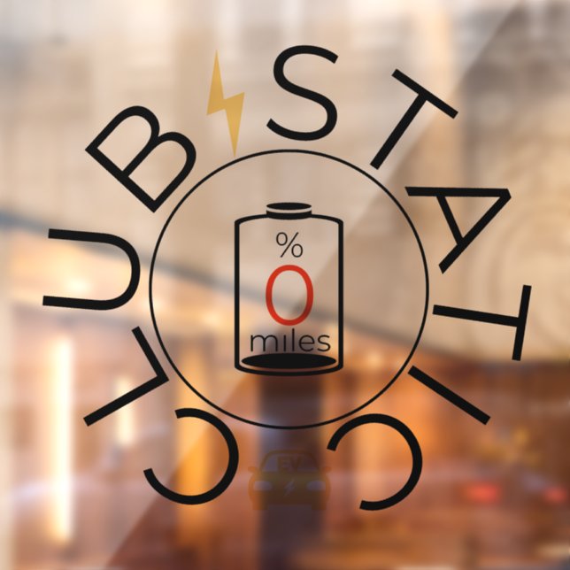 Vinilos Para Cristales Cling estático de ventana de EV Club (Hoja 2)