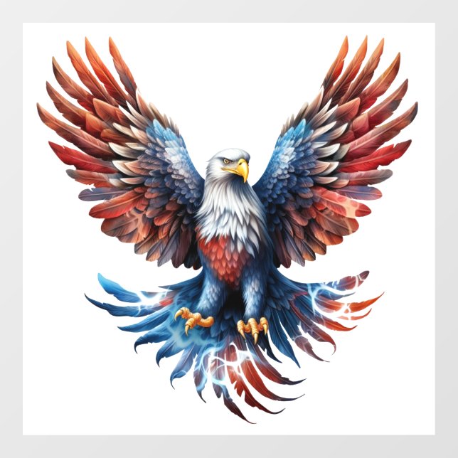 Vinilos Para Cristales Cling Patriotic Eagle Window (Hoja)