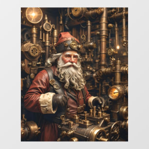Vinilos Para Cristales Cling Steampunk Santa Window