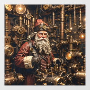 Vinilos Para Cristales Cling Steampunk Santa Window