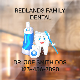 Vinilos Para Cristales Clínica dental personalizar Dental feliz Dentista 