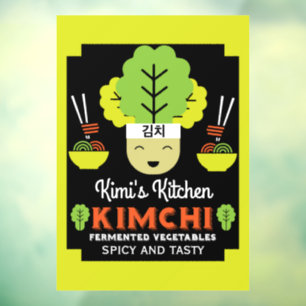 Vinilos Para Cristales Cocina de Kimchi Comida Casera
