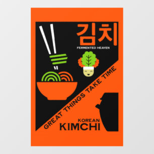 Vinilos Para Cristales Cocina de Kimchi Coreana Arte