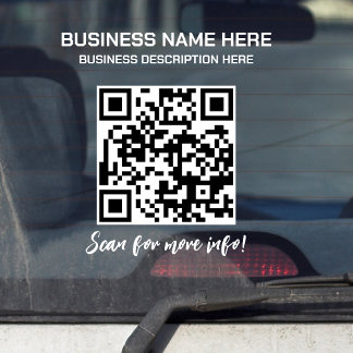 Vinilos Para Cristales Código QR Camioneta Negocio Opaque