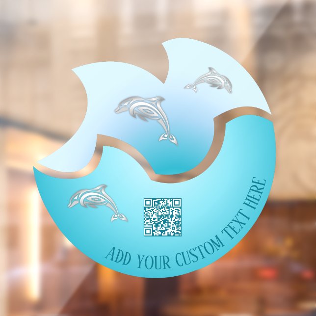 Vinilos Para Cristales Código QR | Cling de la ventana de delfines de la  (Hoja 2)