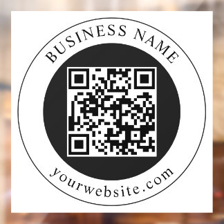 Vinilos Para Cristales Código QR con nombre de empresa editable
