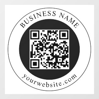 Vinilos Para Cristales Código QR con nombre de empresa editable