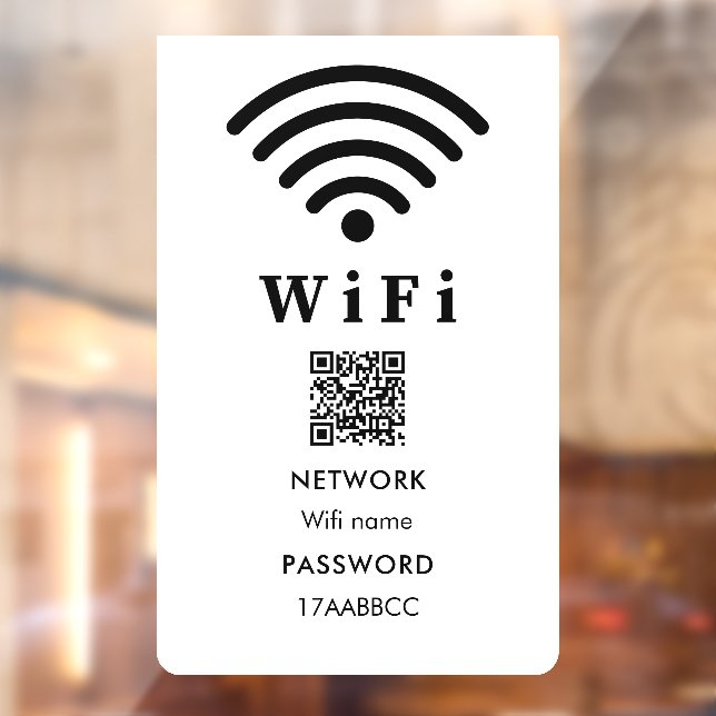 Vinilos Para Cristales Código QR Contraseña Wifi | Escanea para Conectar (Hoja 2)
