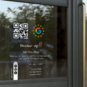 Vinilos Para Cristales Código QR de agradecimiento para Google Review My