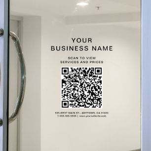 Vinilos Para Cristales Código QR de conexión de escaneo comercial