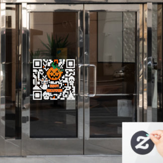 Vinilos Para Cristales Código QR de Halloween