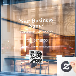 Vinilos Para Cristales Código QR de información de contacto de la tienda 