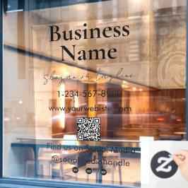 Vinilos Para Cristales Código QR de la fachada de su empresa en redes soc