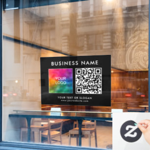 Vinilos Para Cristales Código QR de logotipo de plantilla minimalista per