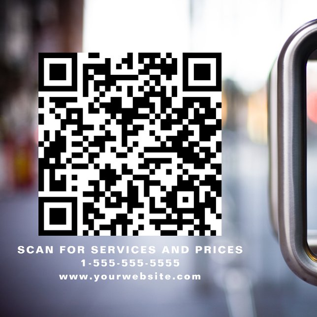 Vinilos Para Cristales Código QR de negocio blanco (Subido por el creador)