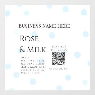 Vinilos Para Cristales Código QR de negocio de jabón artesanal de leche d