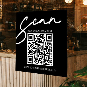 Vinilos Para Cristales Código QR de Negocio Minimalista Moderno Escanea A
