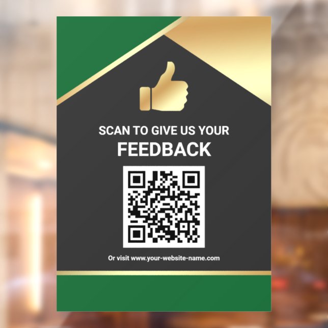 Vinilos Para Cristales Código QR de oro verde Revisión de comentarios de  (Hoja 2)