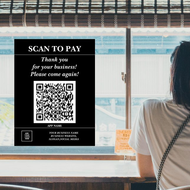 Vinilos Para Cristales Código QR de pago móvil de negocio personalizado L (Subido por el creador)