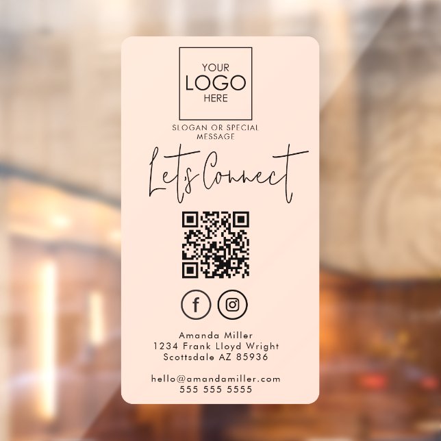 Vinilos Para Cristales Código QR de Redes Sociales Conéctate con Nosotros (Hoja 2)