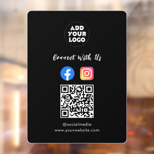 Vinilos Para Cristales Código QR de redes sociales Instagram y Facebook