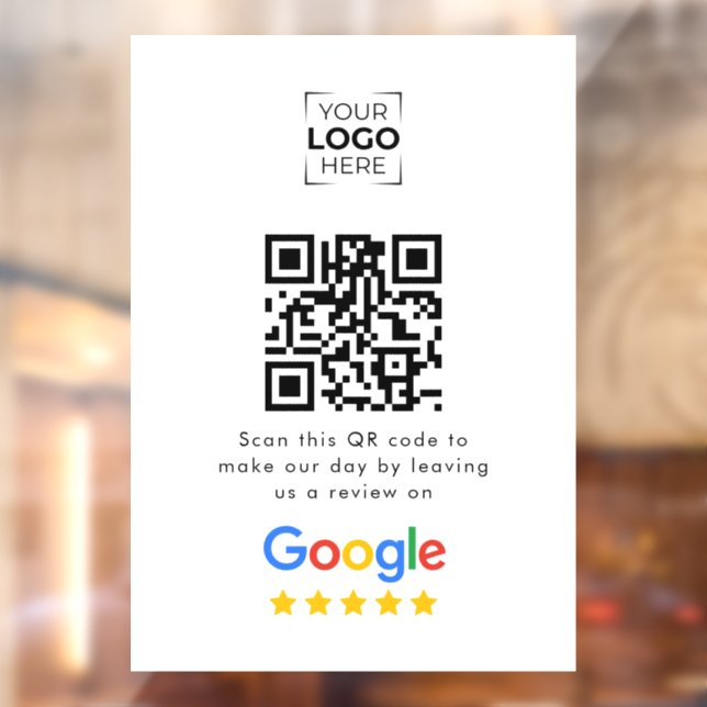 Vinilos Para Cristales Código QR de reseñas de Google Negocios  (Hoja 2)