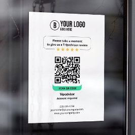 Vinilos Para Cristales Código QR de reseñas de Tripadvisor Califique nues
