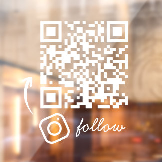 Vinilos Para Cristales Código QR de seguimiento de redes sociales puerta