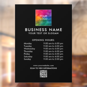 Vinilos Para Cristales Código QR del logotipo de la plantilla personaliza