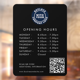 Vinilos Para Cristales Código QR del logotipo empresarial personalizado H
