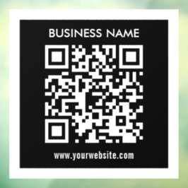 Vinilos Para Cristales Código QR editable (generado al instante) | Negro