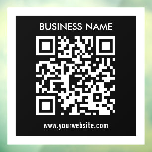 Vinilos Para Cristales Código QR editable (generado al instante) Negro