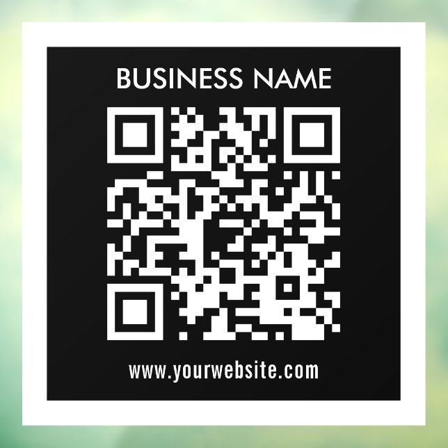 Vinilos Para Cristales Código QR editable (generado al instante) | Negro (Hoja 3)