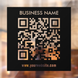 Vinilos Para Cristales Código QR editable (generado al instante) | Negro