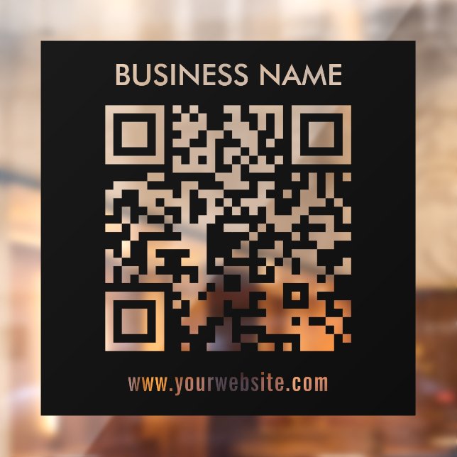 Vinilos Para Cristales Código QR editable (generado al instante) | Negro (Hoja 2)