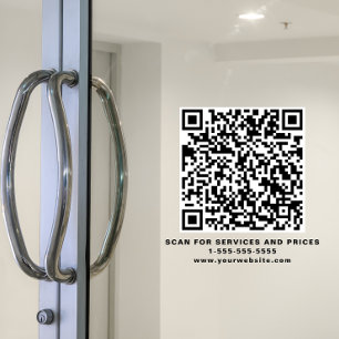 Vinilos Para Cristales Código QR Empresarial Moderno