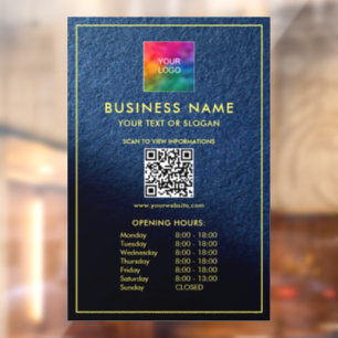 Vinilos Para Cristales Código QR Horarios de Apertura Personalizado Sube