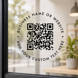 Vinilos Para Cristales Código QR | Minimalista Simple Negocio Escaneable
