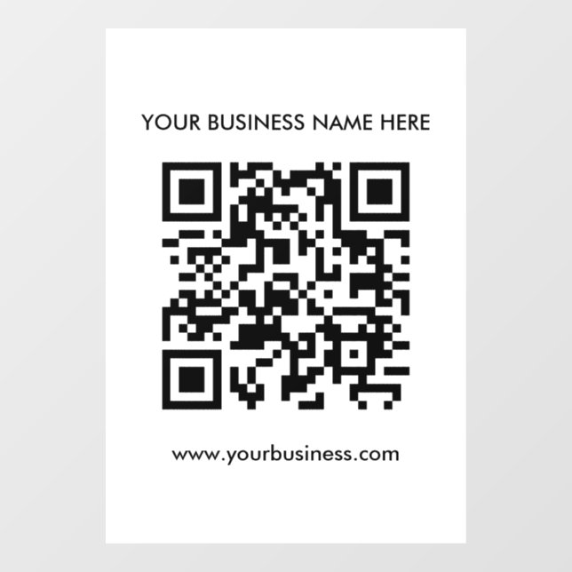 Vinilos Para Cristales Código QR Mínimo Empresa (Hoja)