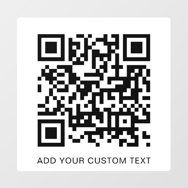 Vinilos Para Cristales Código QR Moderno Blanco Estiloso Escaneable (Hoja)