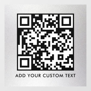 Vinilos Para Cristales Código QR Moderno Simple y Elegante Escaneable