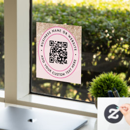 Vinilos Para Cristales Código QR | Negocios Mínimo Escaneable Redondo