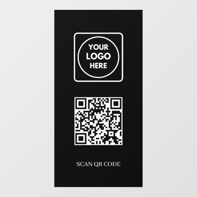 Vinilos Para Cristales Código QR negro personalizado | Pantalla de contro (Hoja)