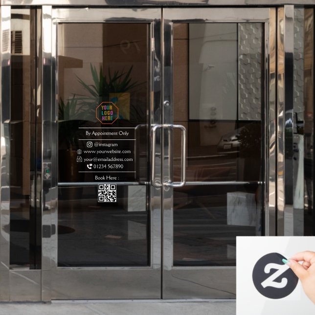 Vinilos Para Cristales Código QR personalizable Vinyl / Por Busina de Cit (Puerta de oficina)