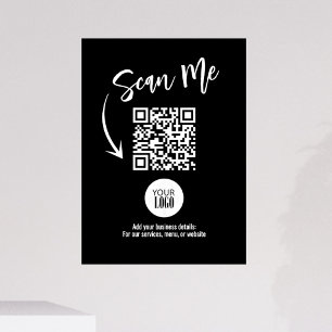 Vinilos Para Cristales Código QR personalizado de exploración de negocios